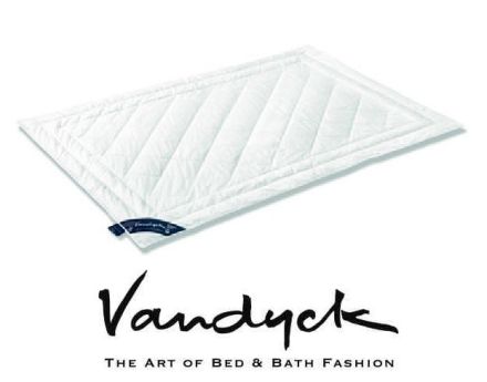 VANDIJCK Zomerdekbed SUMMER SILK. Gevuld met moerbeizijde, tijk van 100% gekamde katoen. Heerlijk koel in de zomer. Uitvoering: Zomer. MAAT: 240 X 200 cm.