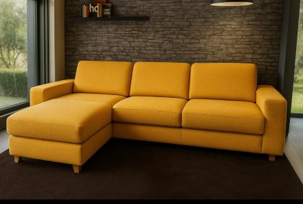 Slaapbank Brooklyn met longchair.